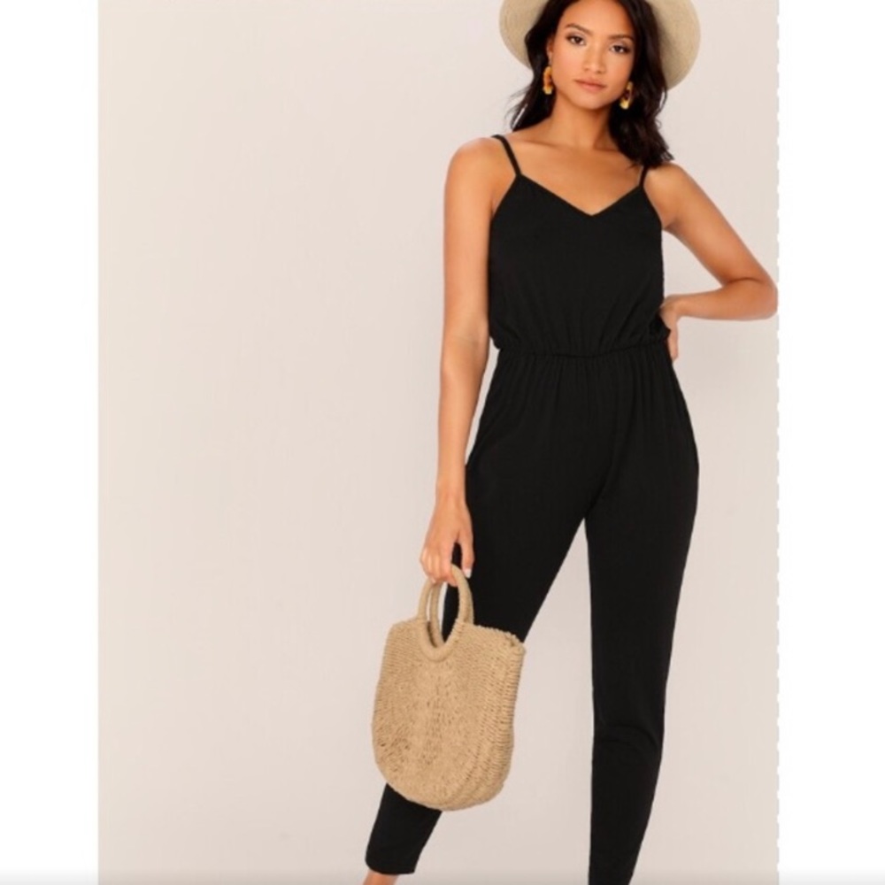 Black Spaghetti strap Jumpsuit